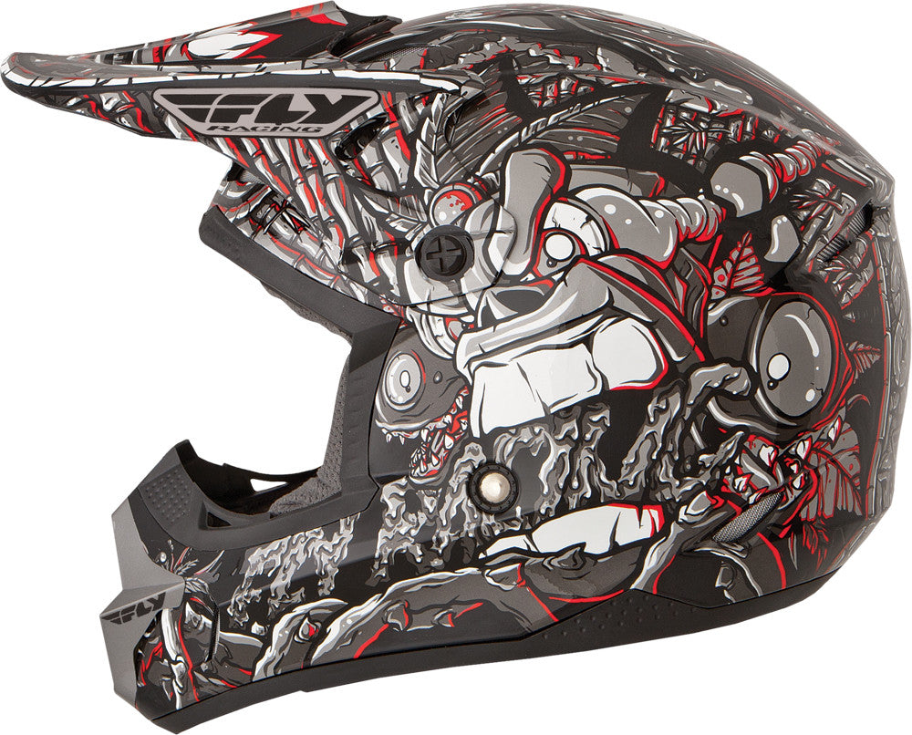 Kinetic Jungle Helmet Grey/Red