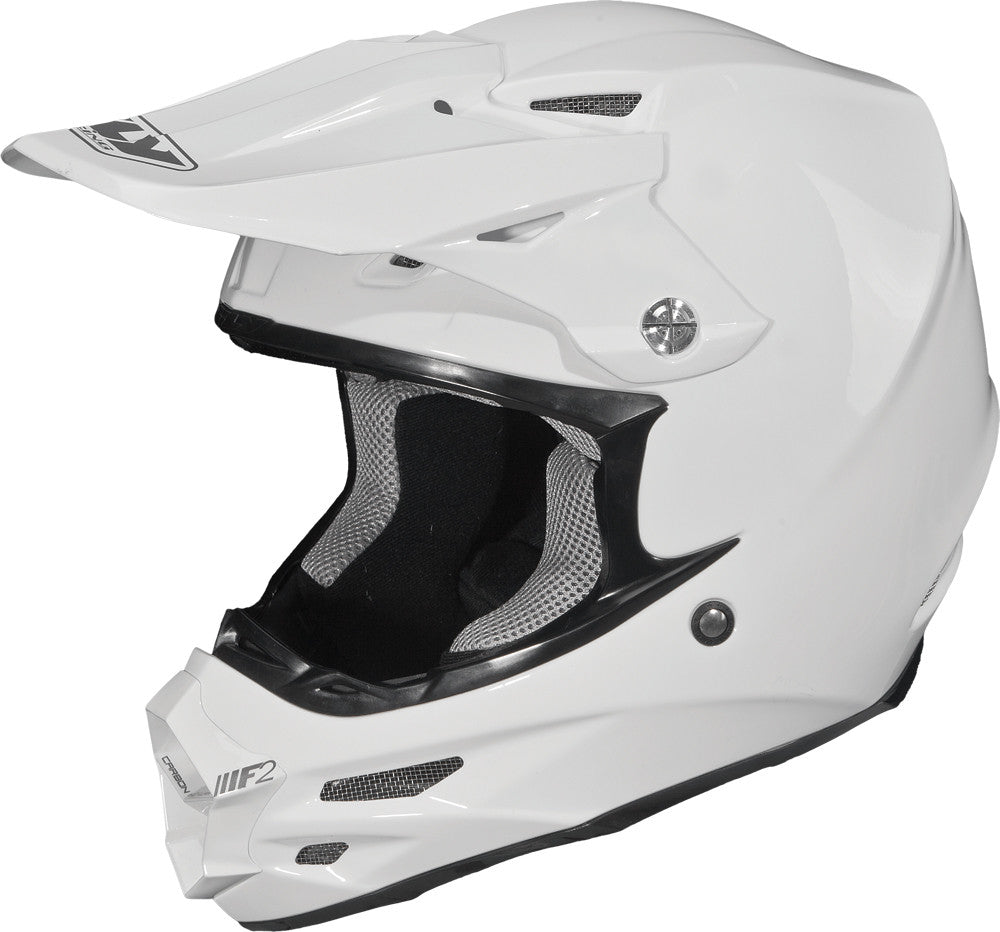 F2 Carbon Solid Helmet White