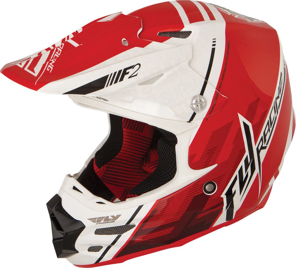 F2 Carbon Canard Helmet White/Red/Black