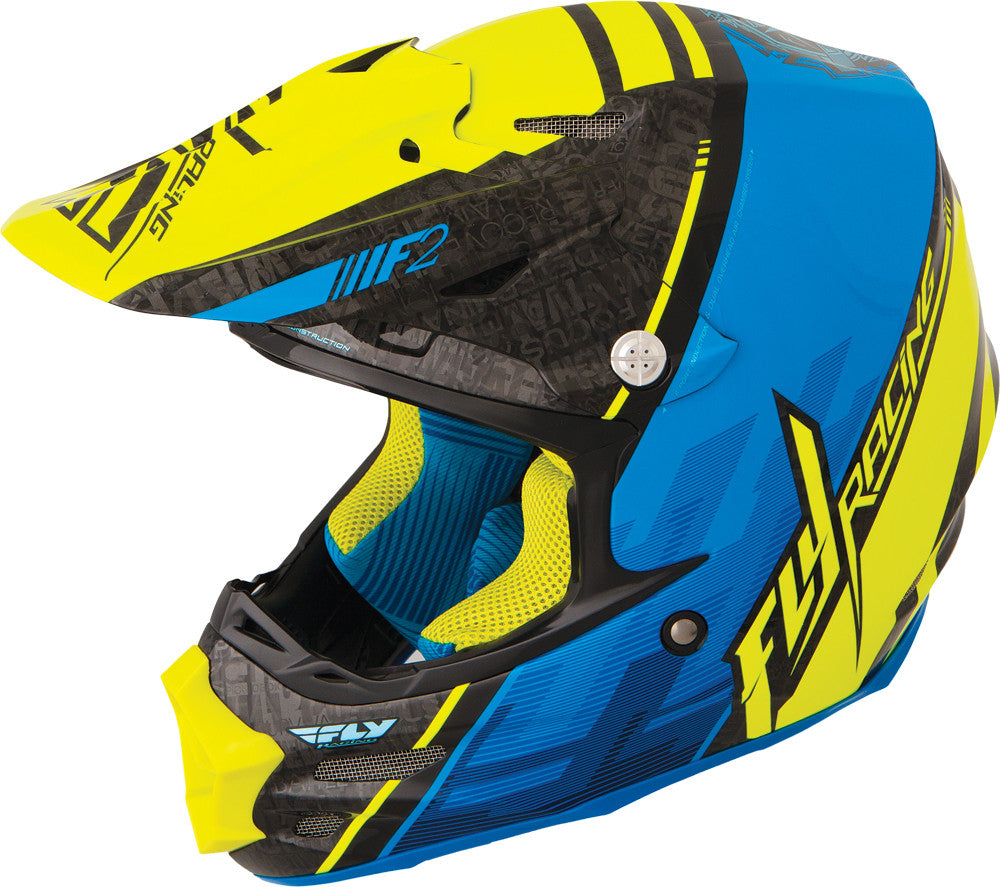 F2 Carbon Canard Helmet Black/Blue/Hi-Vis
