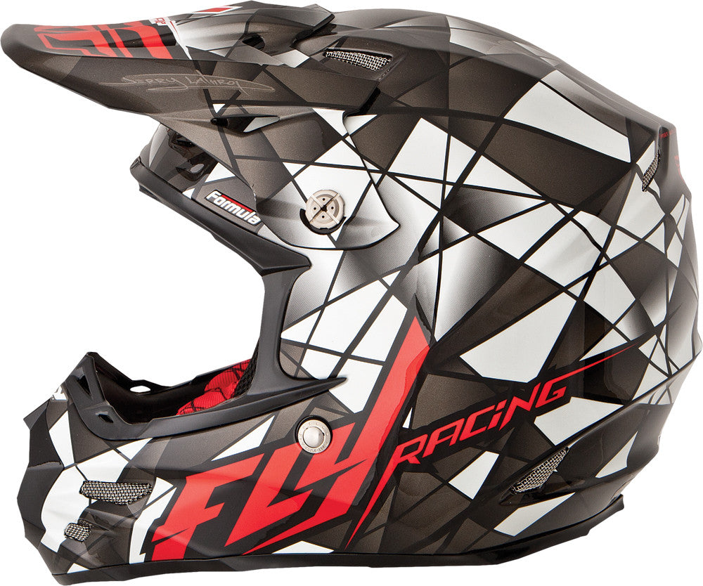 Formula Facet Helmet Black/Silver/Red