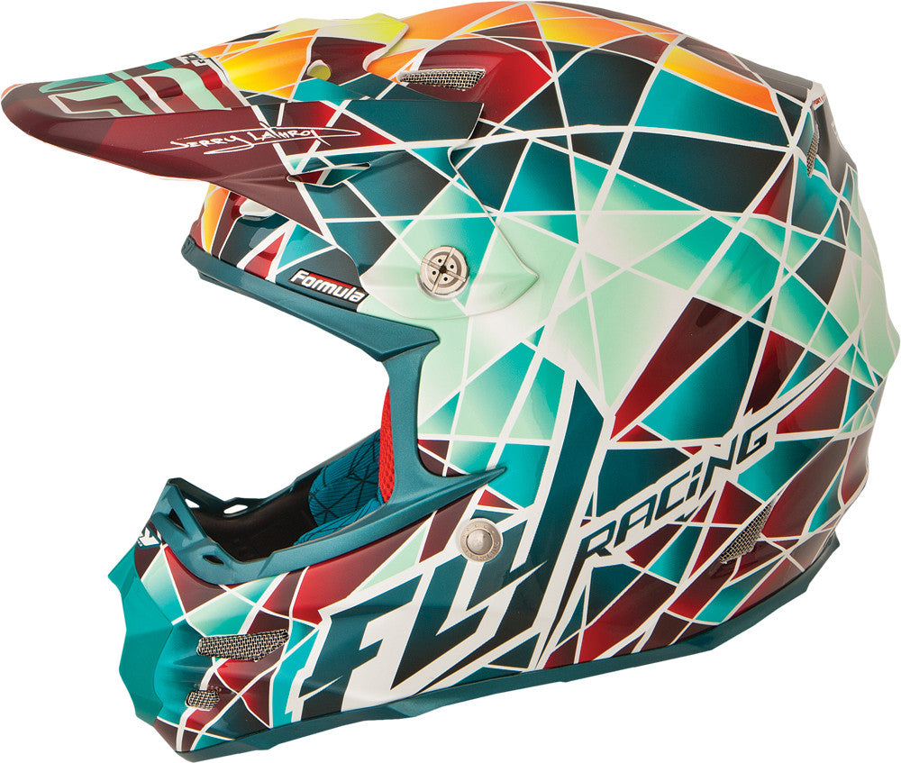 Formula Facet Helmet Teal/Orange/Yellow