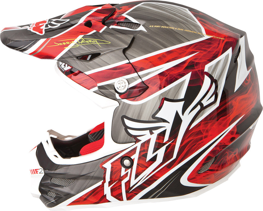 F2 Carbon Acetylene Helmet White/Red