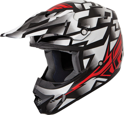 Kinetic Block Out Helmet White/Red