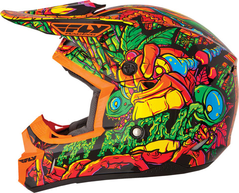 Kinetic Jungle Helmet Orange/Green